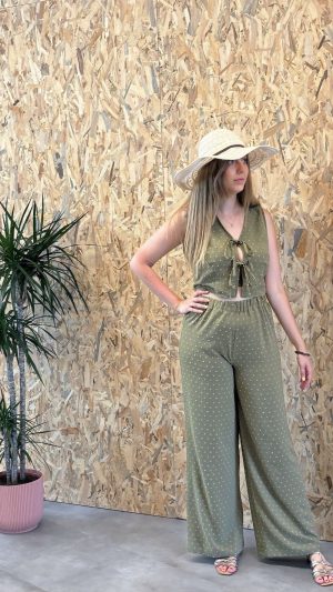 BLUSA VERDE PLUMETI